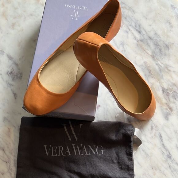 Vera Wang // Lara Ballet Flat in Tangerine w/ Box & Dustbag - Picture 7 of 8